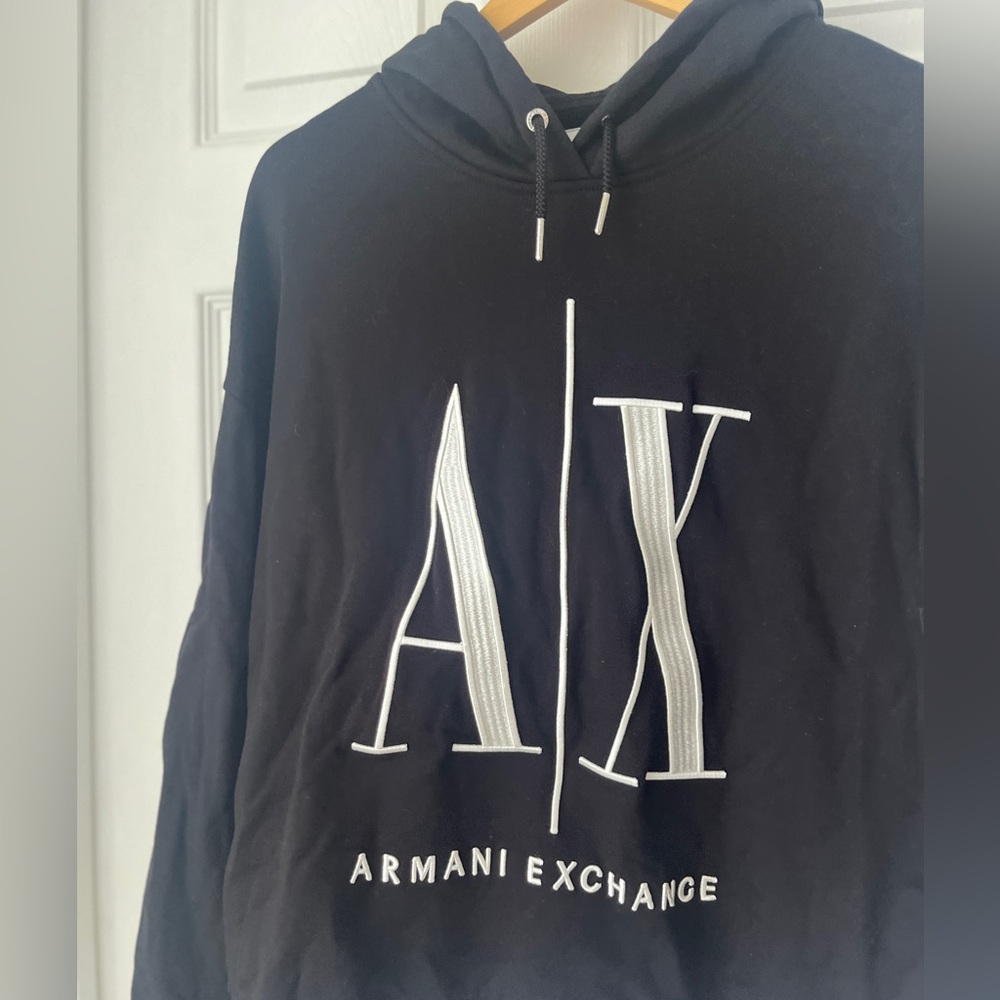 NWOT Armani Exchange Women's Icon Project Hooded Sweatshirt Sz XL - Picture 12 of 13